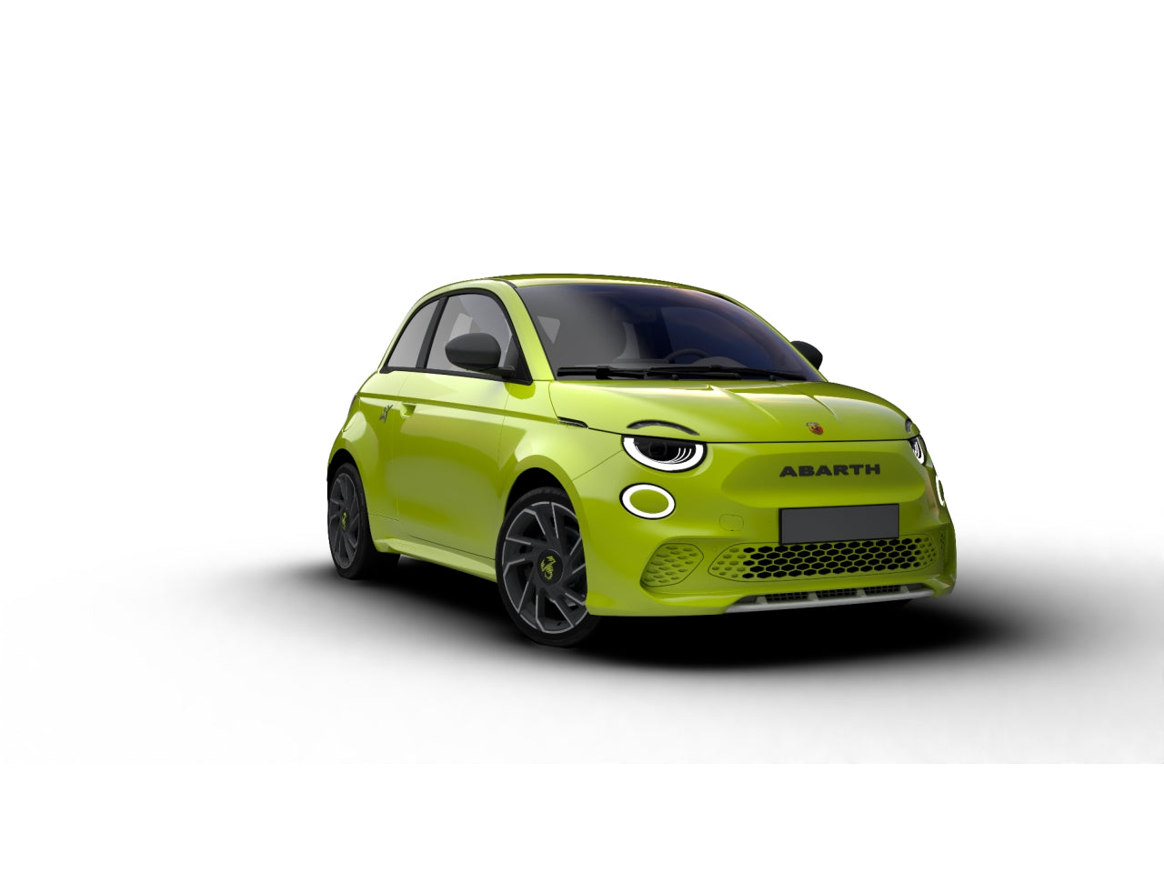 Auto abarth 500e in scala 1:24 2.4 ghz