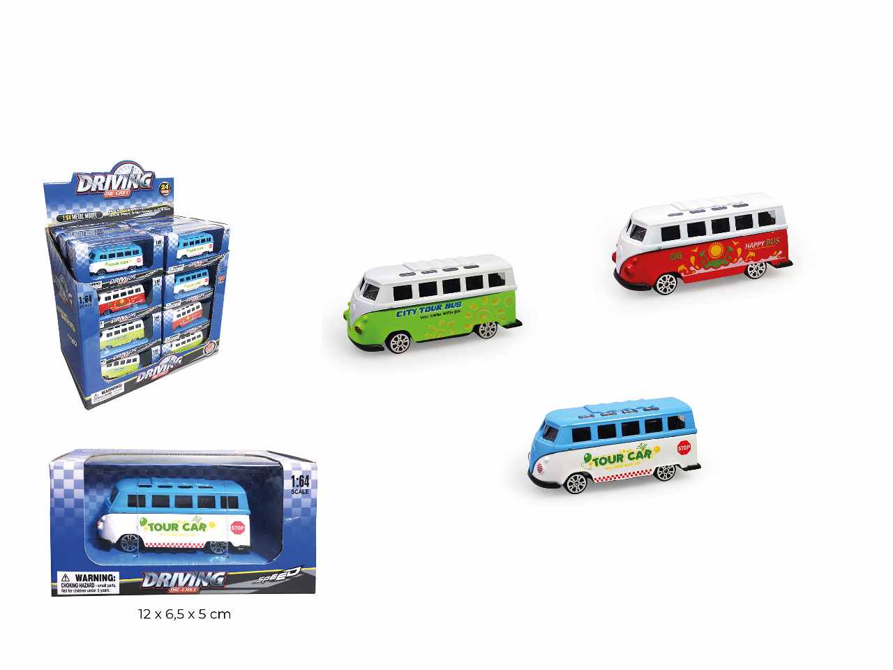Minibus 1:64 12x6,5x5cm 95452