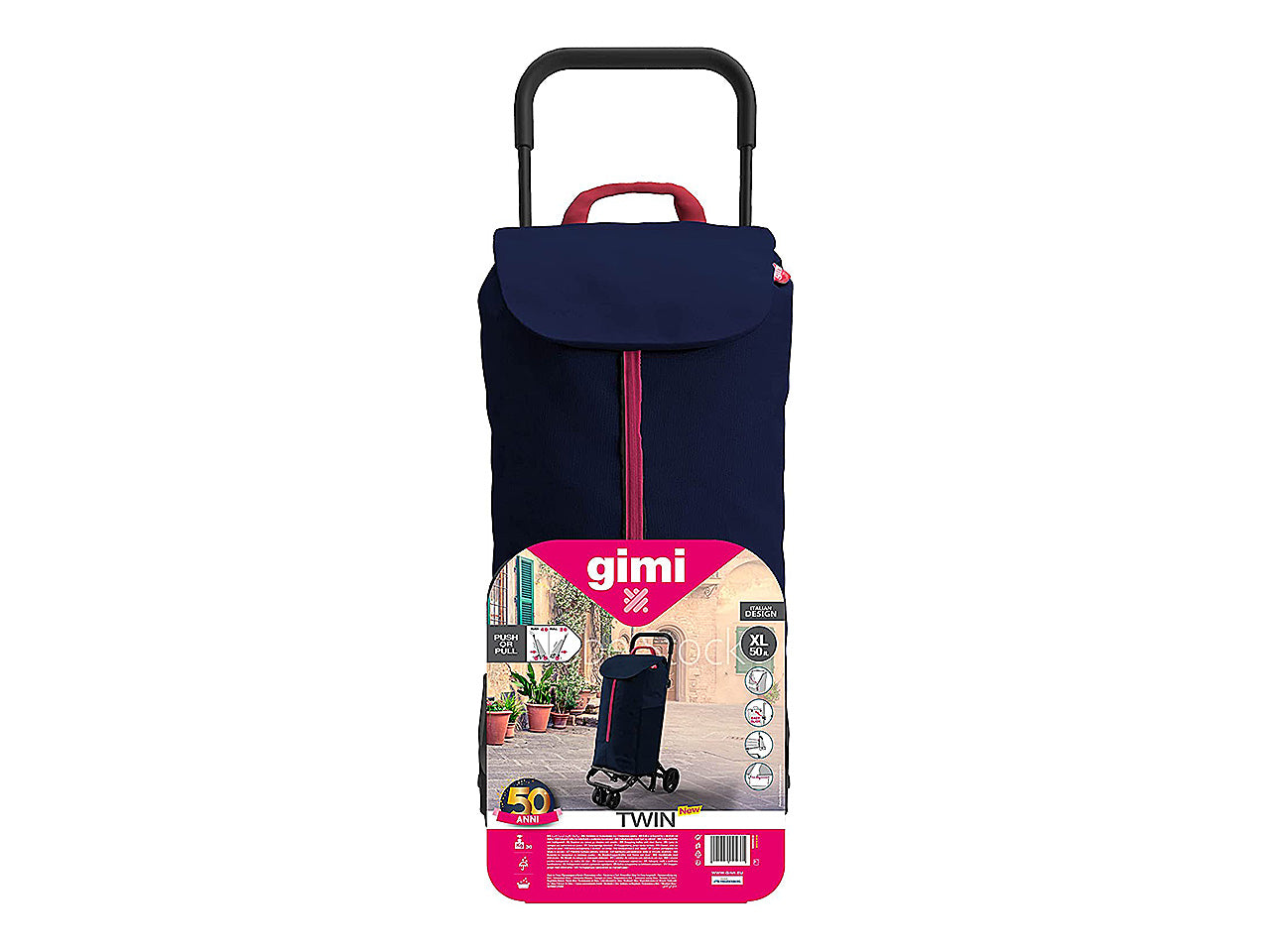 Gimi twin blu carrello porta spesa 169326