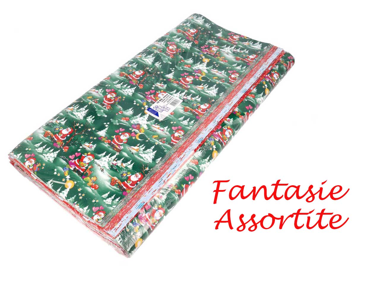 Pacco da 10 kg fogli misura 70x100cm carta mix natale