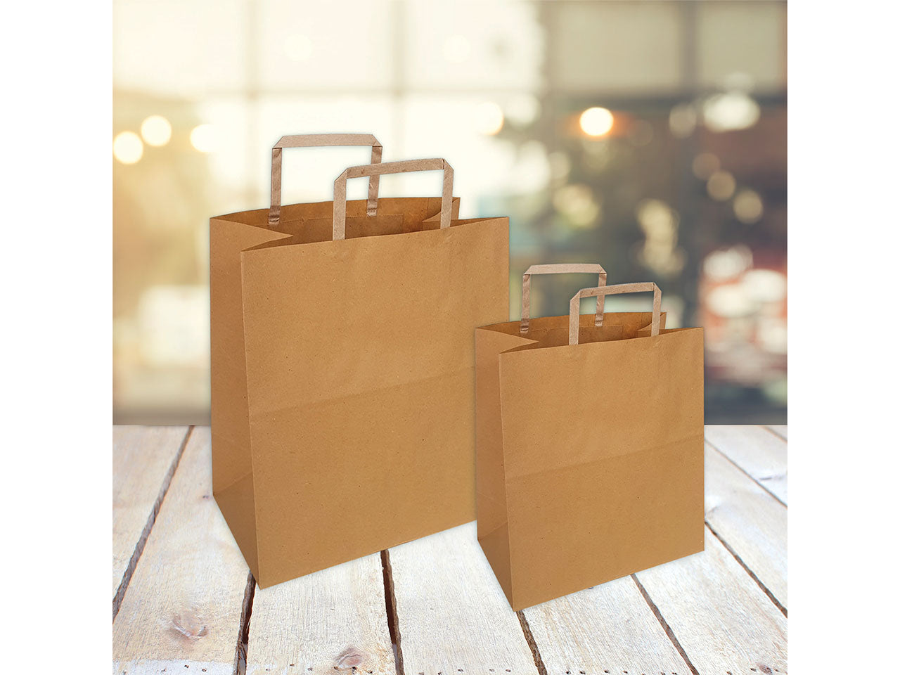 Shopper carta avana formato 32x21x34,5cm delivery light 80gr