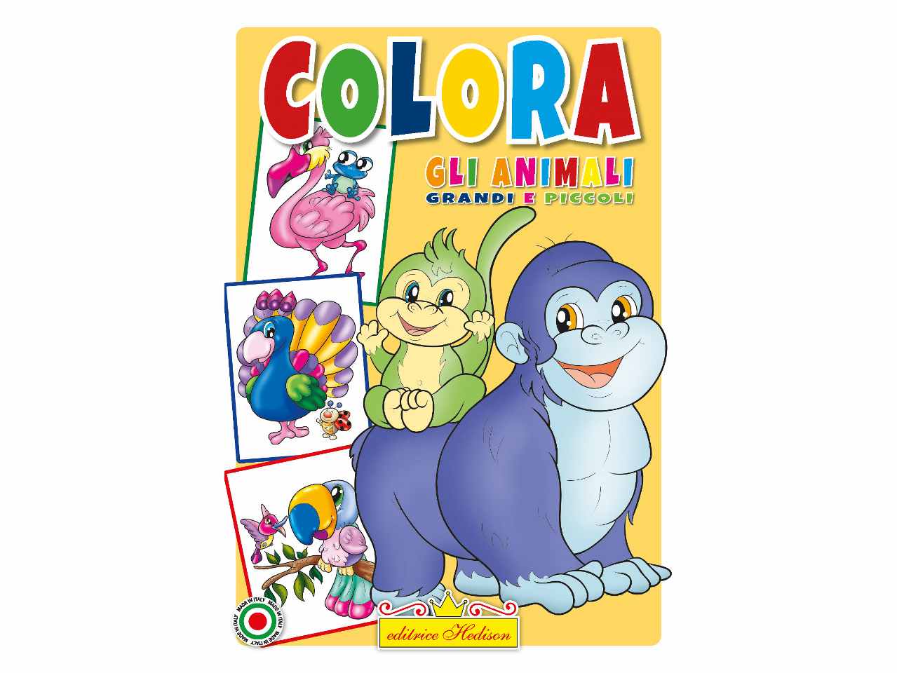 Libro colora gli animali grandi e piccoli 0506