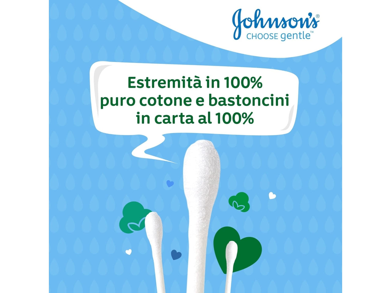 Johnson's cotton fioc scatola in carta 100 pezzi$