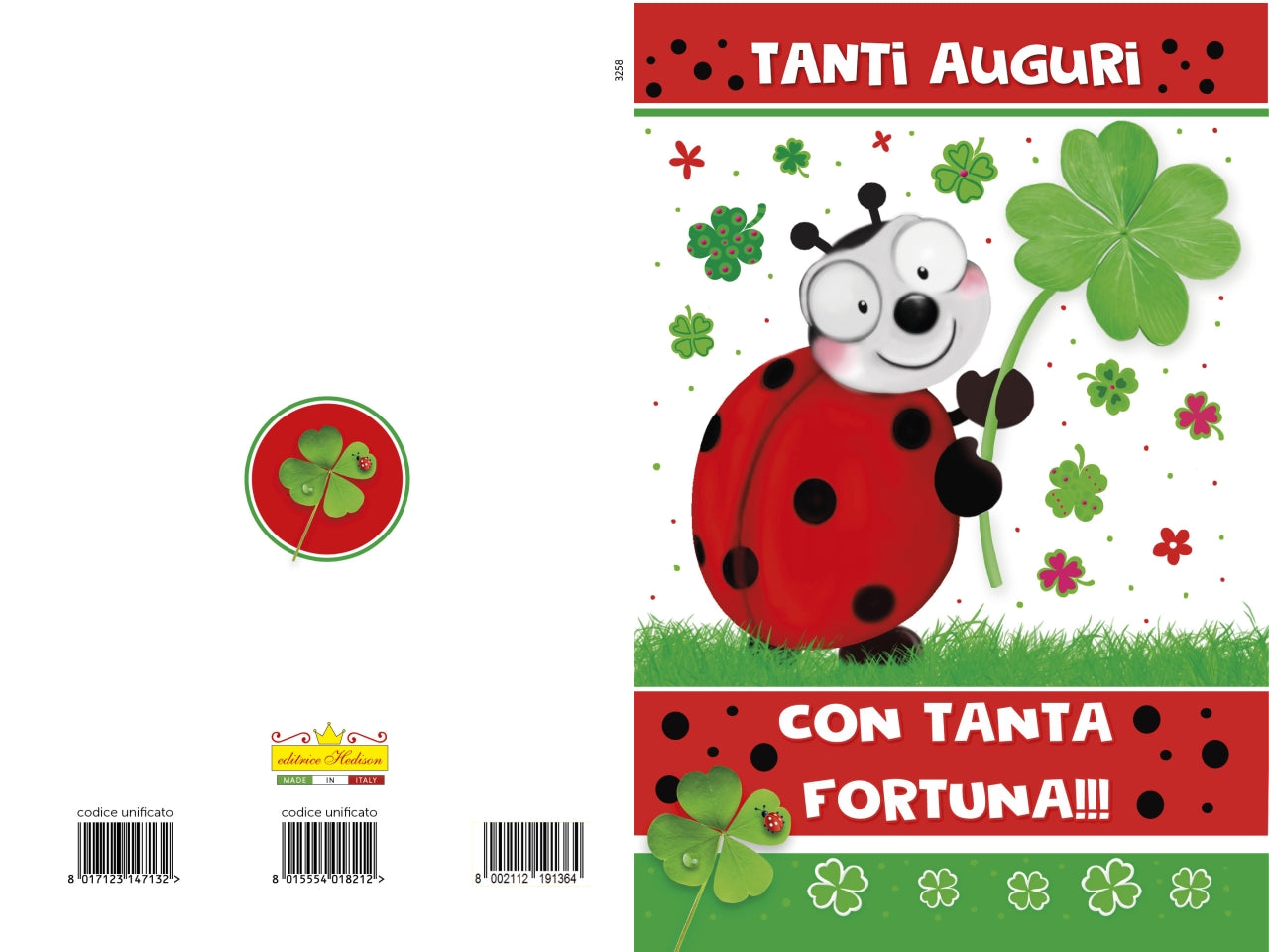 Biglietto auguri coccinella