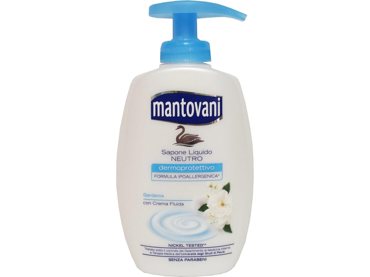Sapone Liquido Neutro Mantovani Gardenia Ipoallergenico, Delicato Profumo di Gardenia 300 ml $