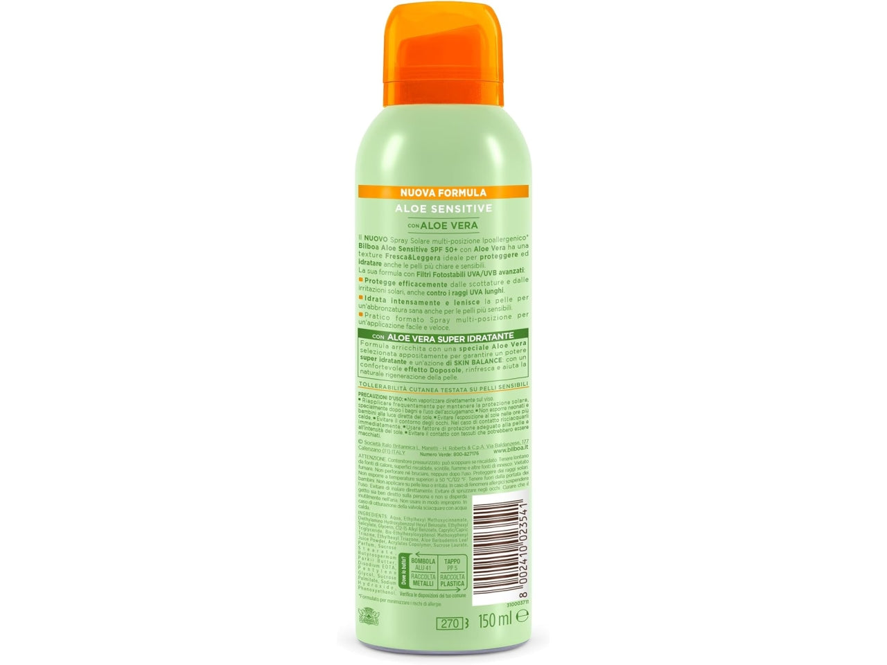 Bilboa aloe sensitive spf50+ 150ml