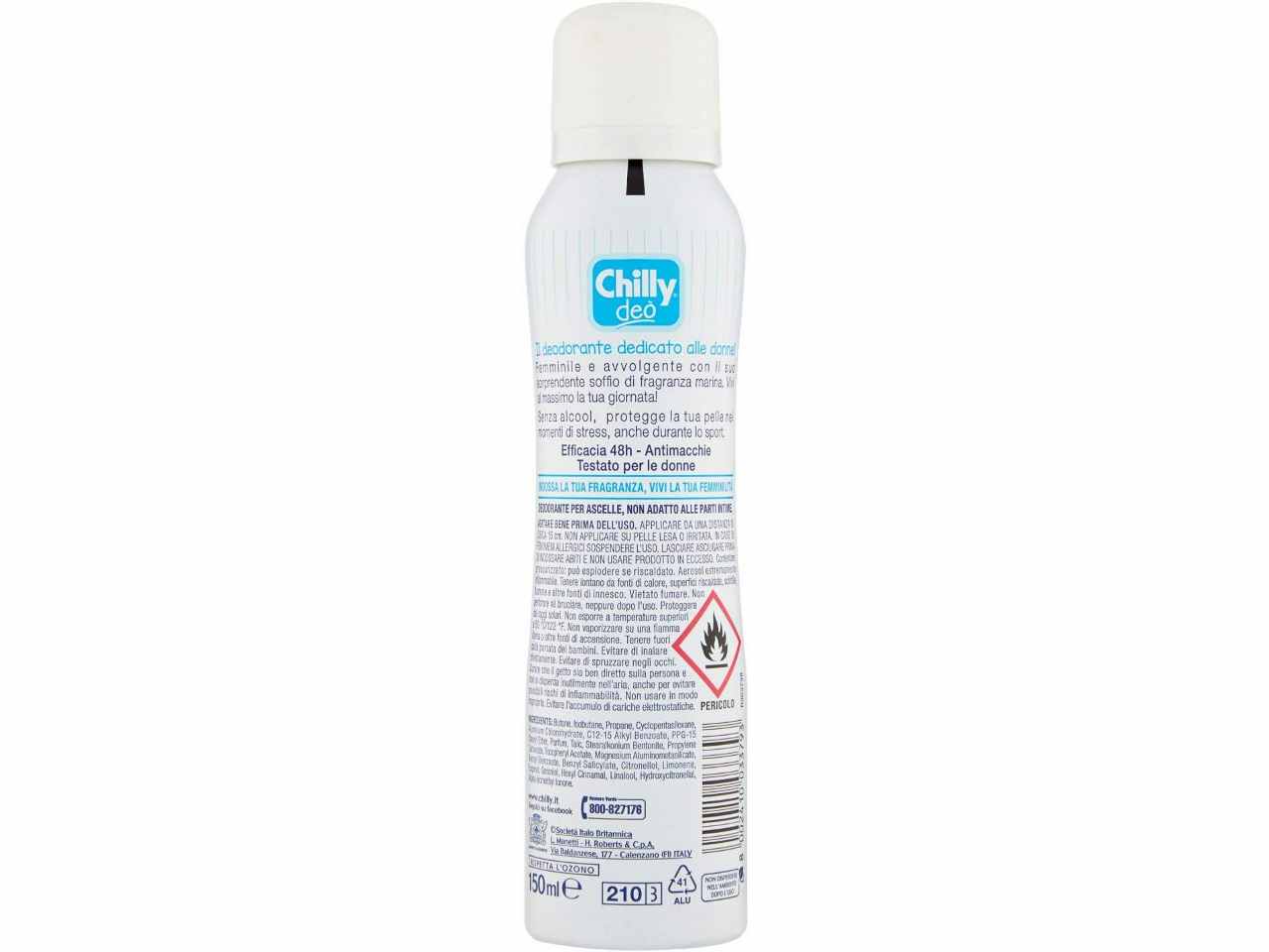 Chilly deo spray fragranza marina 150ml