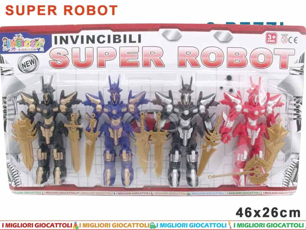 Robot 4 pezzi 46x26