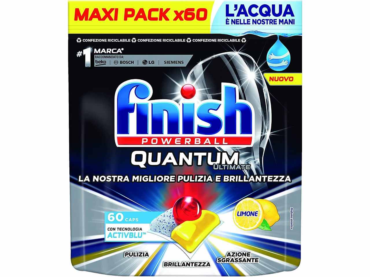 Finish powerball limone tabs 60 pezzi rt08168$