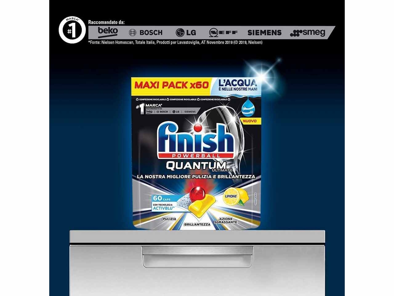 Finish powerball limone tabs 60 pezzi rt08168$