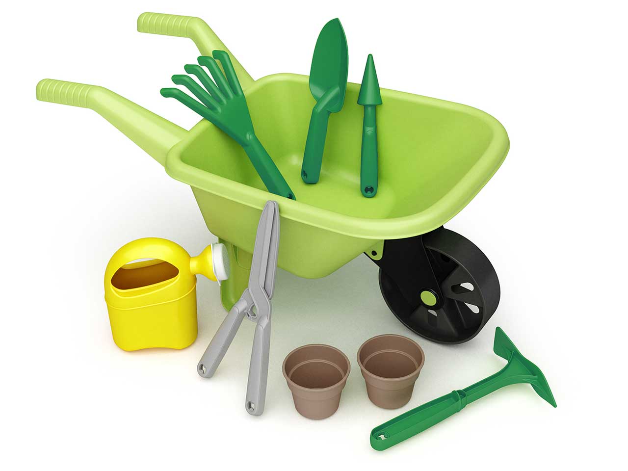Carriola garden con attrezzi da giardino per bambini di 2+ anni, 54x26 cm - Adriatic