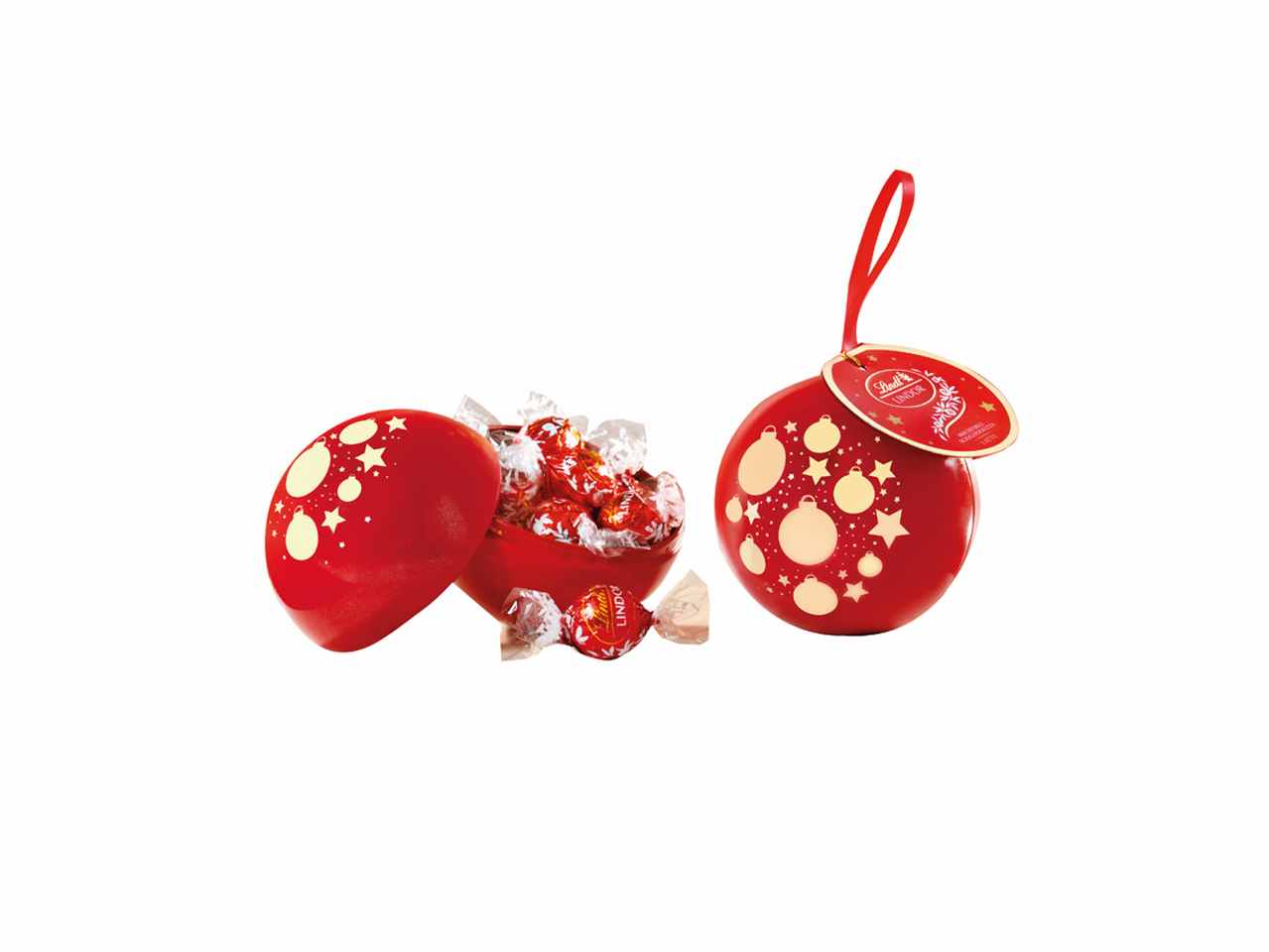 Lindt palla di natale lindor con cioccolatini da 88gr