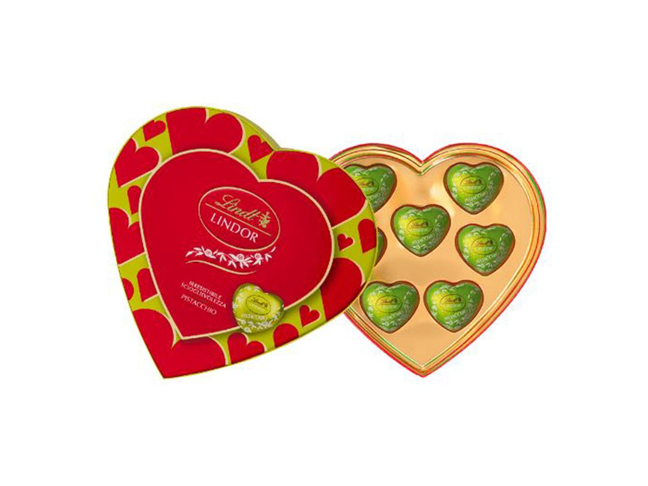 Lindor scatola cuore al pistacchio 82gr