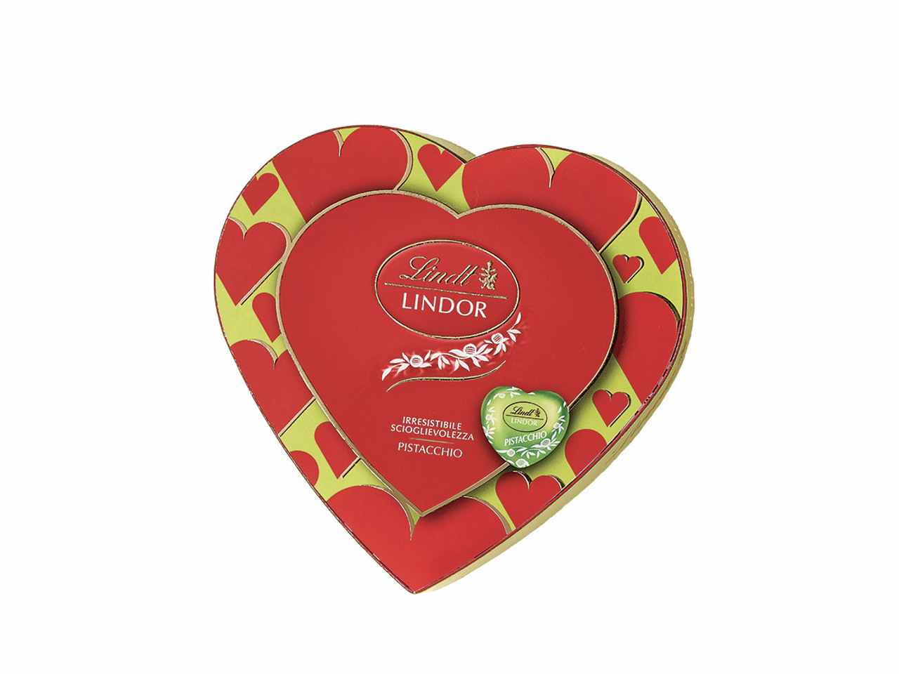 Lindor scatola cuore al pistacchio 82gr