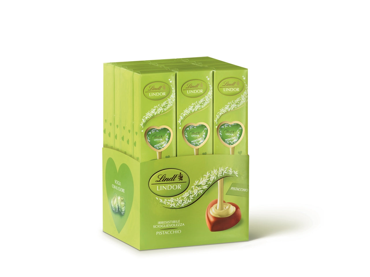 Tubini cuori lindor pistacchio 69g