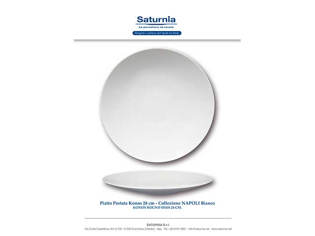 Napoli bianco piatto portata 28cm 04001551