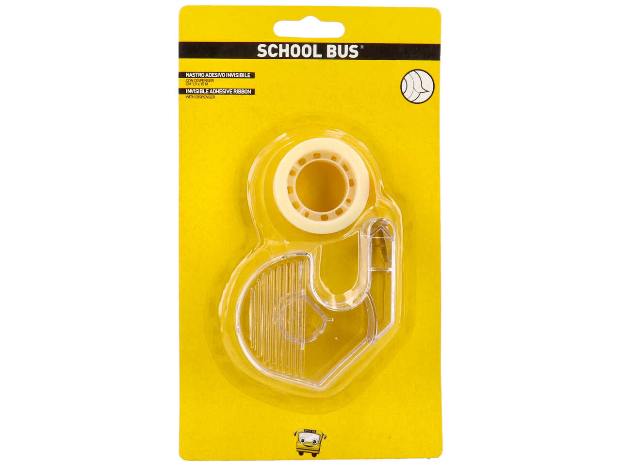 nastro adesivo invisibile con dispenser 1,9cm x 15mt