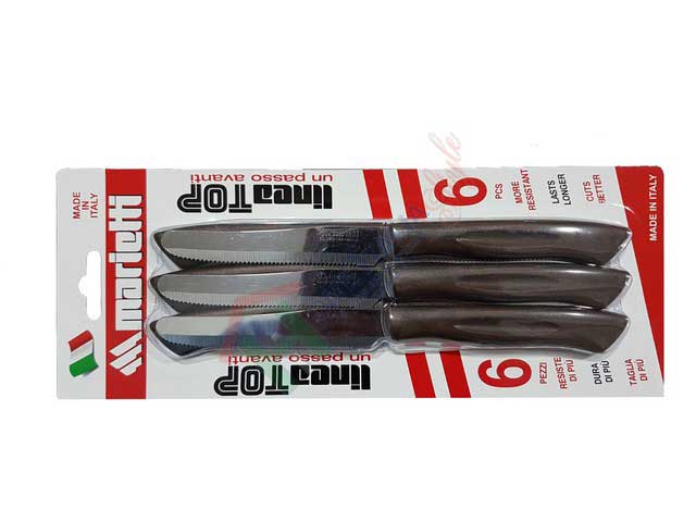 Coltelli da tavola 6 pezzi marrone 13tpb06s