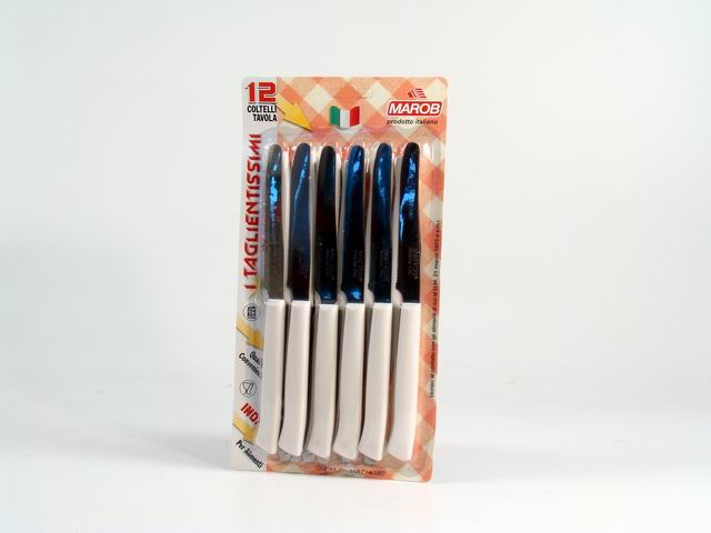 Coltelli 12 pezzi bianco 24tfb12b