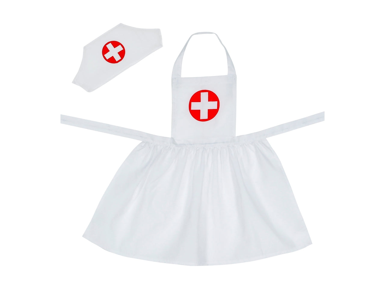 Set da infermiera - il set comprende grembiule e copricapo - misura bambino 113cm - taglia 3-5 anni