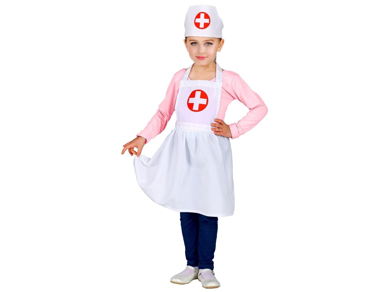 Set da infermiera - il set comprende grembiule e copricapo - misura bambino 113cm - taglia 3-5 anni