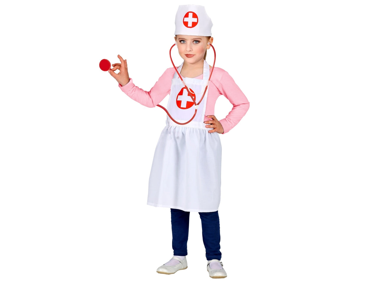 Set da infermiera - il set comprende grembiule e copricapo - misura bambino 113cm - taglia 3-5 anni