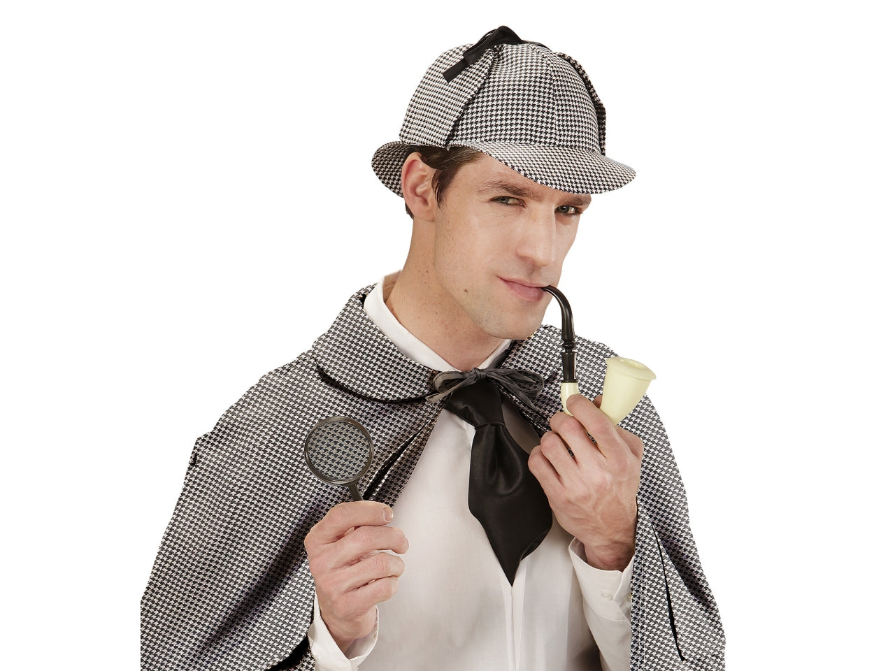 Set da detective - il set comprende cappello, pipa e lente d'ingrandimento