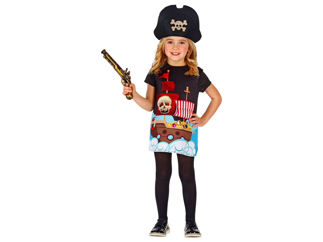 Costume da capitano pirata - il costume comprende vestito e cappello - taglia 2-3 anni
