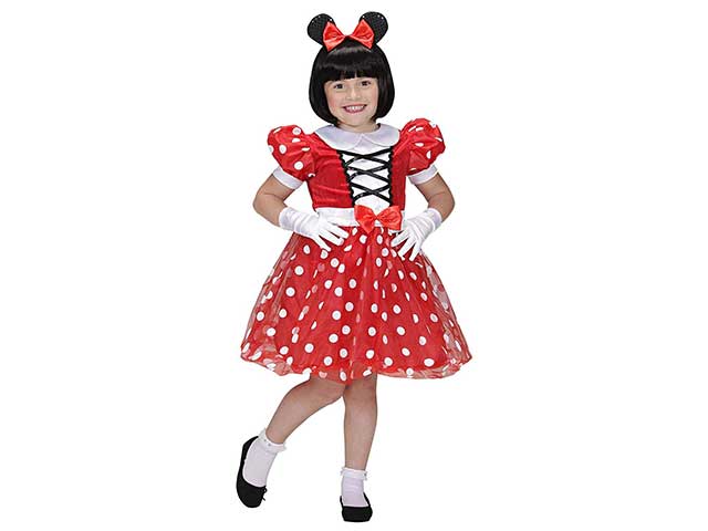 Costume topina con orecchie bambina 98 cm 1-2 anni