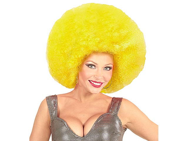 Parrucca afro gialla 4678