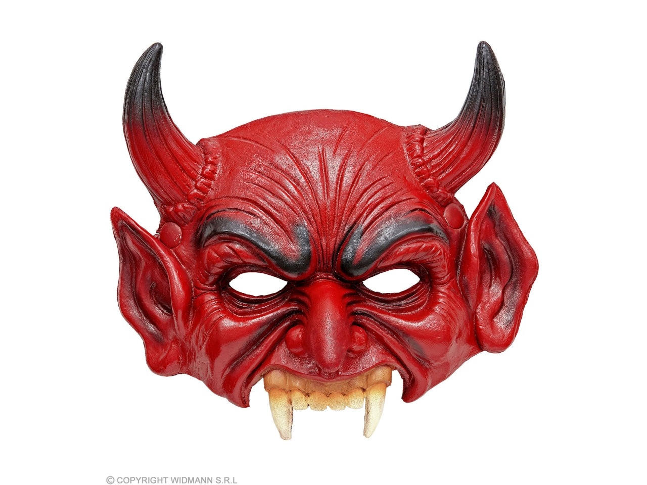 Maschera da diavolo senza mento in schiuma di lattice