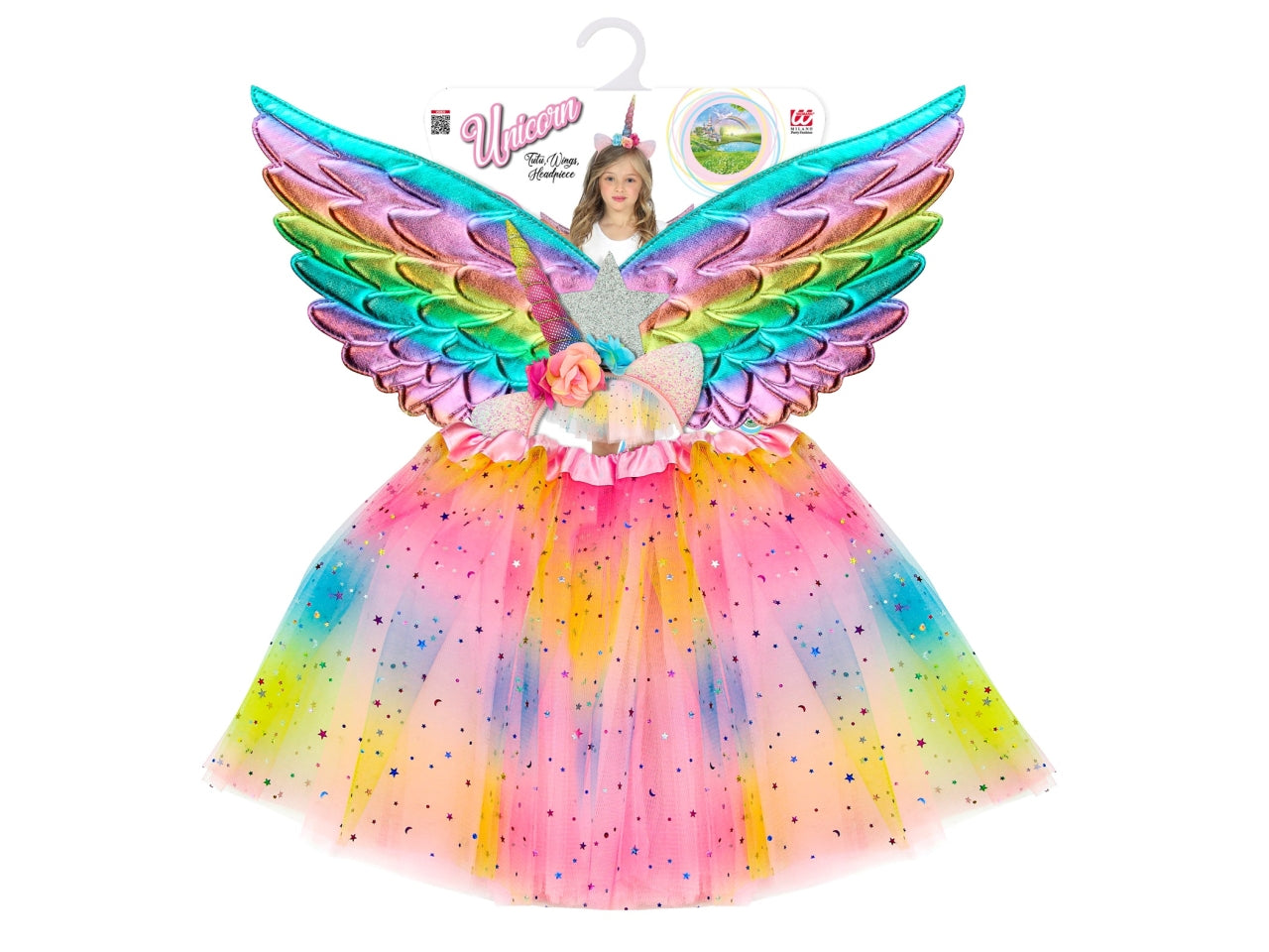 Costume da unicorno - il costume comprende tutu, ali e copricapo