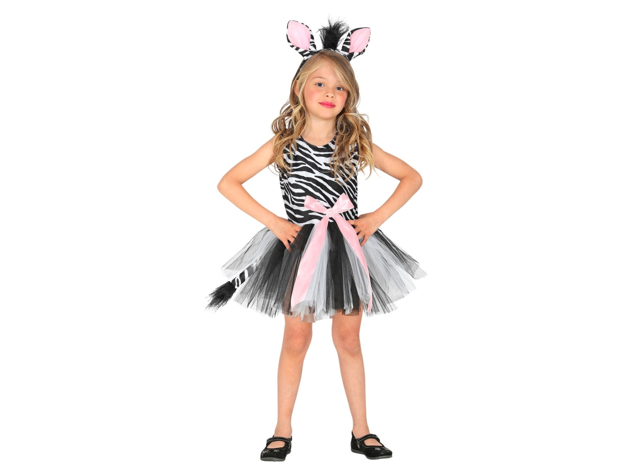 Costume da zebra - il costume comprende vestito tutu e copricapo - taglia 3-4 anni
