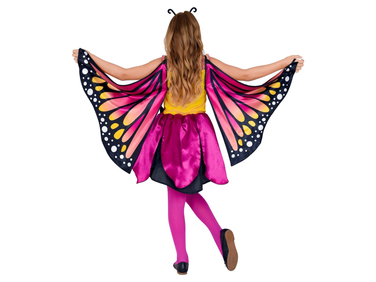 Costume da farfalla - il costume comprende vestito con tutu, ali e antenne - taglia 4-5 anni