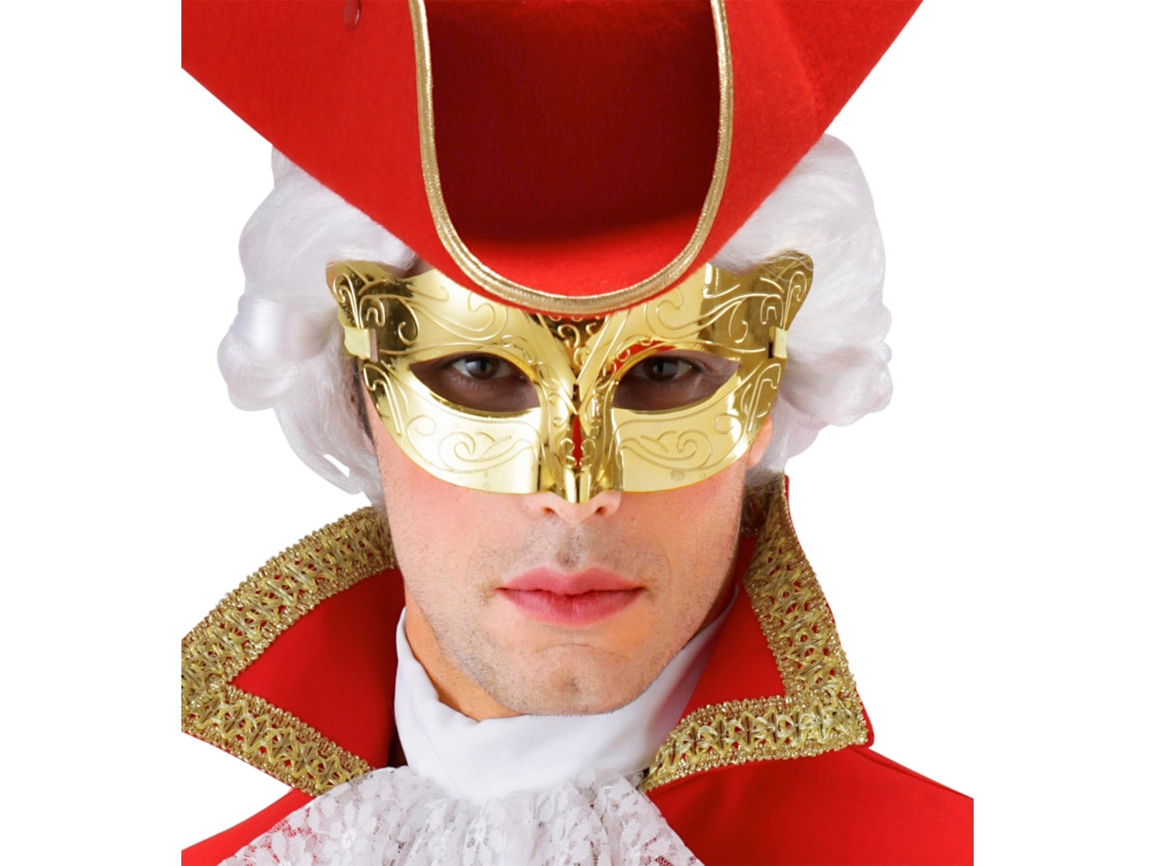 Maschera domini colore oro metallizzato