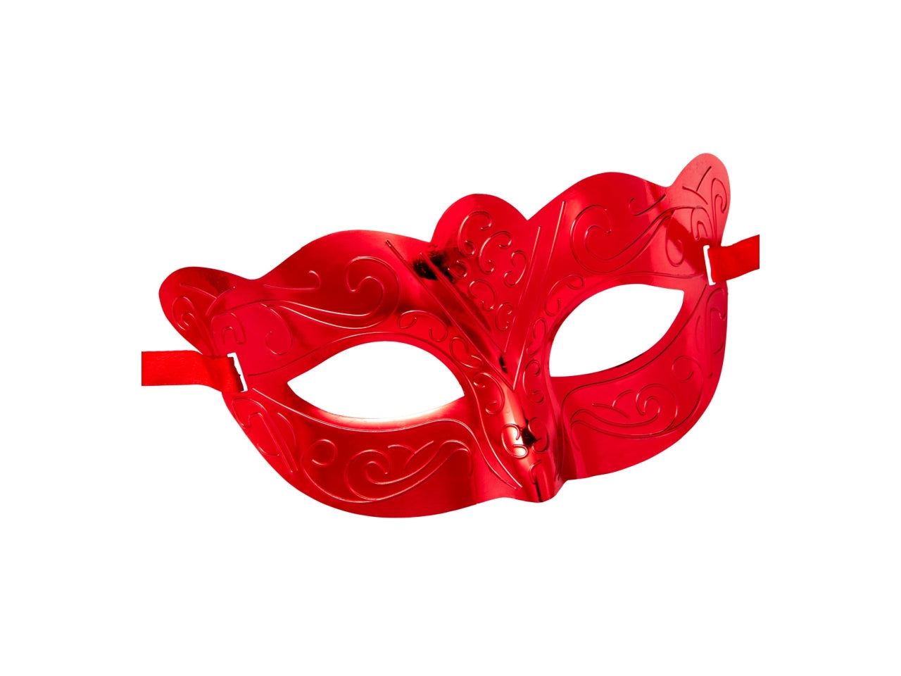 Maschera domini colore ross metallizzato