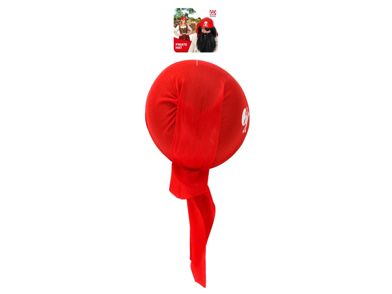 Cappello rosso pirata in tessuto