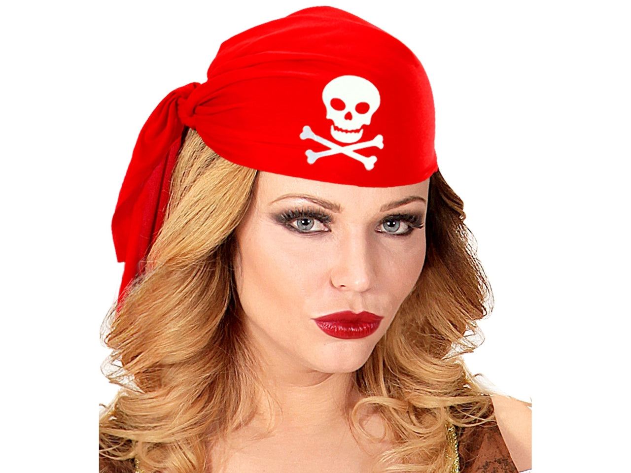 Cappello rosso pirata in tessuto