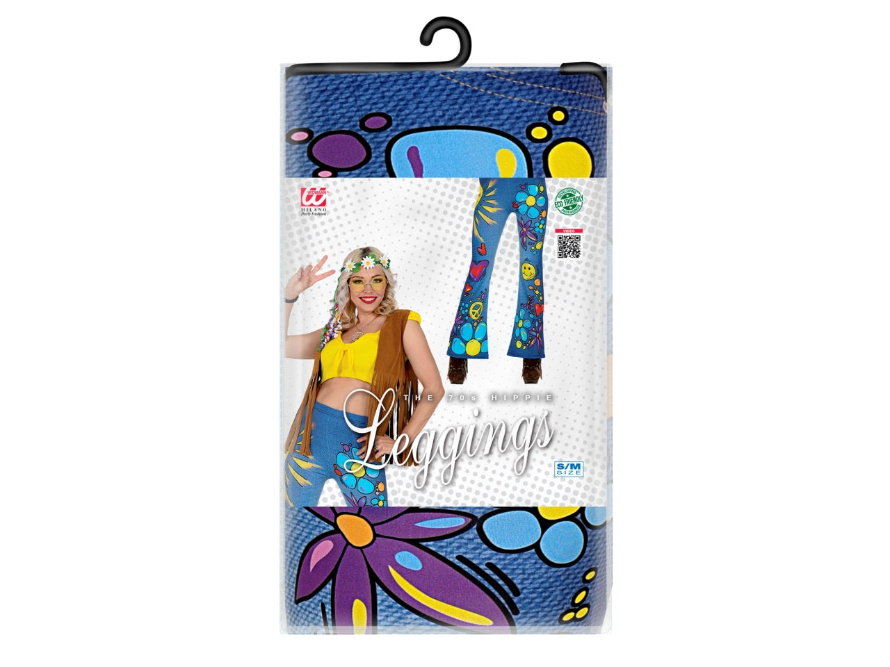 Leggings anni 70 jeans hippie taglia l-xl