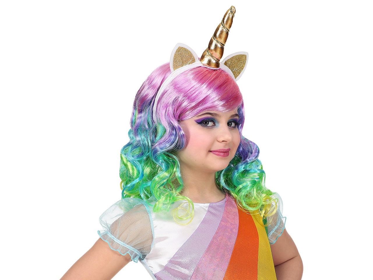 Parrucca e cerchietto unicorno