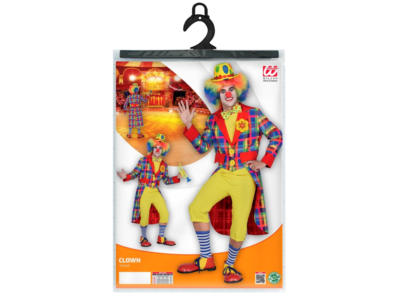 Costume da pagliaccio con frac - taglia s