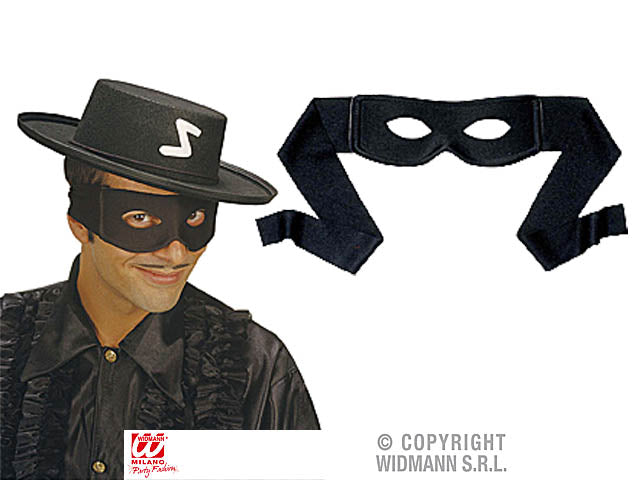Maschera domino bandito colore nero