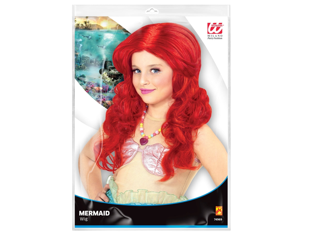 Parrucca da sirena rossa
