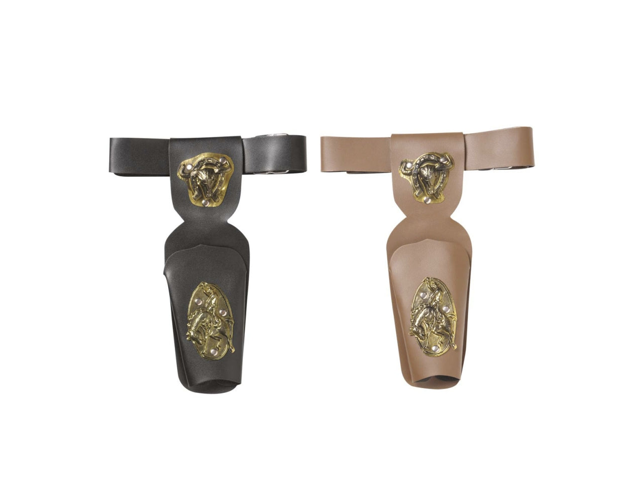 Cinturone da cowboy con fondina in 2 colori assortiti nero e marrone