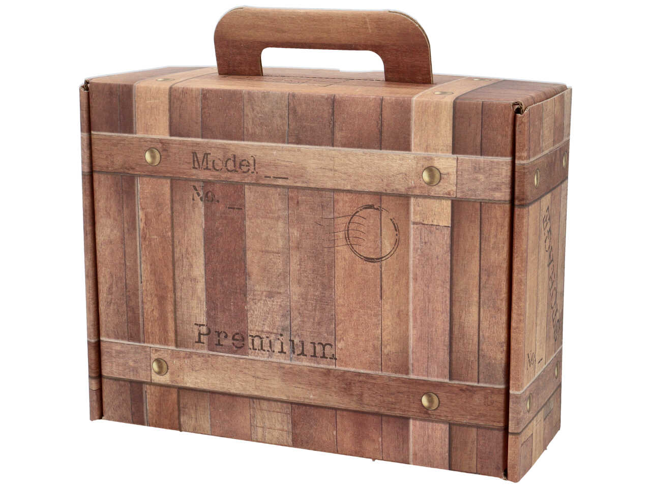 Teak scatola valigetta 22x18x8,5cm