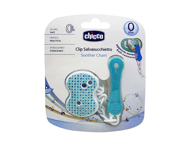 Chicco Clip con Catenella Salva Succhietto Azzurra