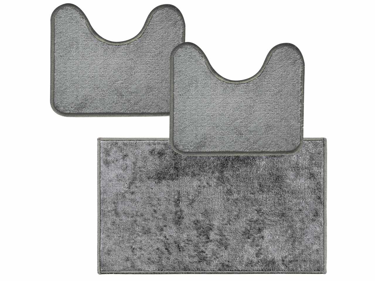 Tappeto ocean parure 3 pezzi colore grigio