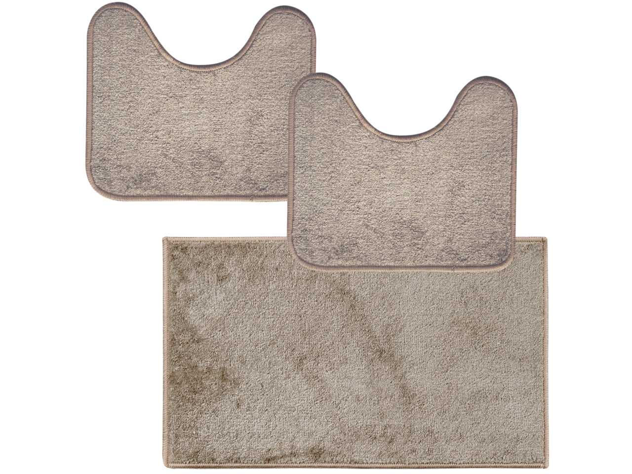 Tappeto ocean parure colore beige la confezione comprende 3 tappeti