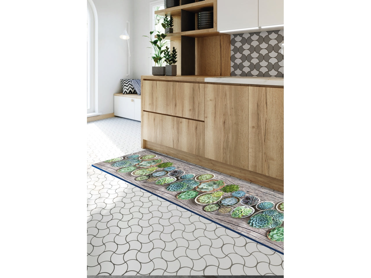 Tappeto happy misura 50x230cm cactus