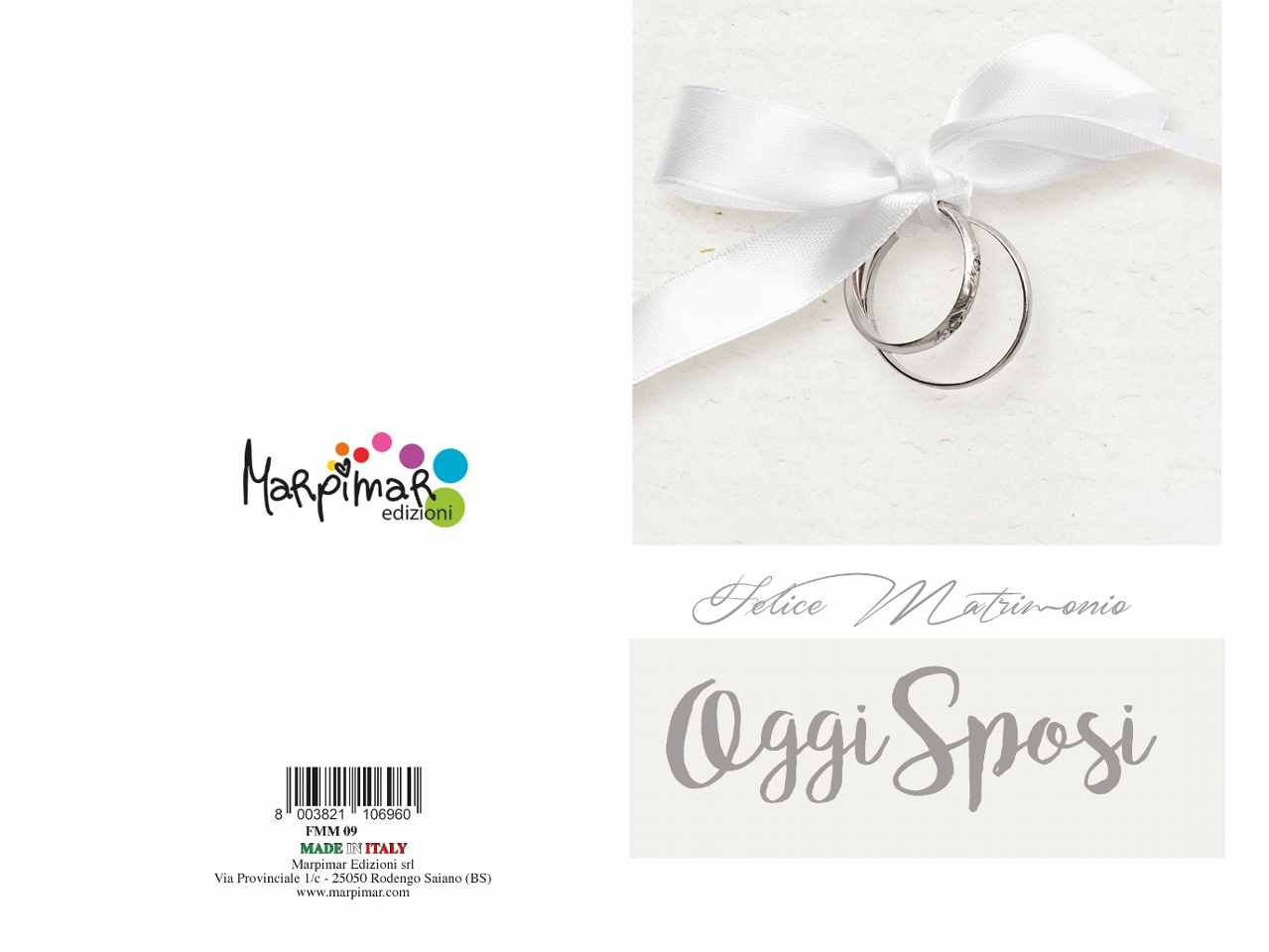 Biglietto augurale per matrimonio